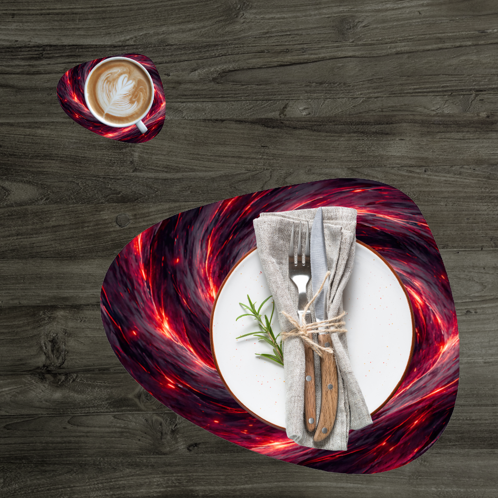 Uchiha Brothers Eternal Black Flames of Amaterasu Charger Plate Set  12 Pieces