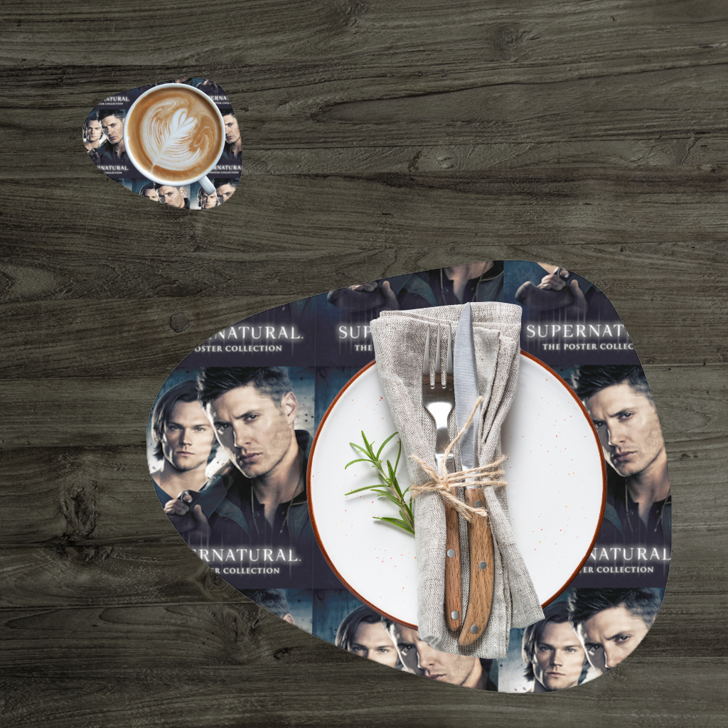 Supernatural Tasarım Servis Tabağı Altlığı (12 Adet)
