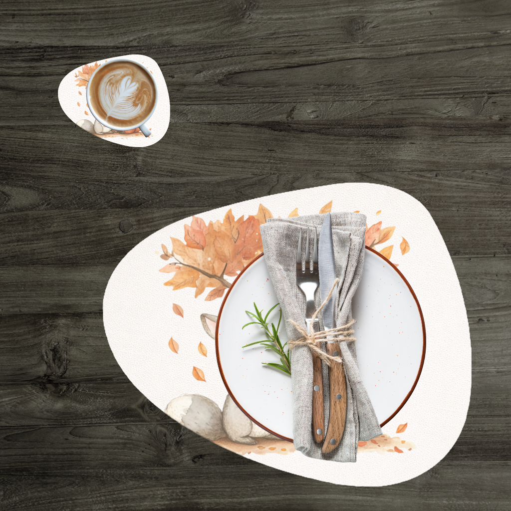 Cozy Autumn Fox and Rabbit 