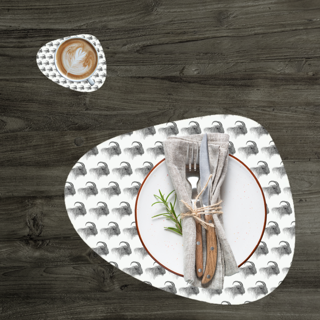 Goat Charger Plate Set  12 Pieces