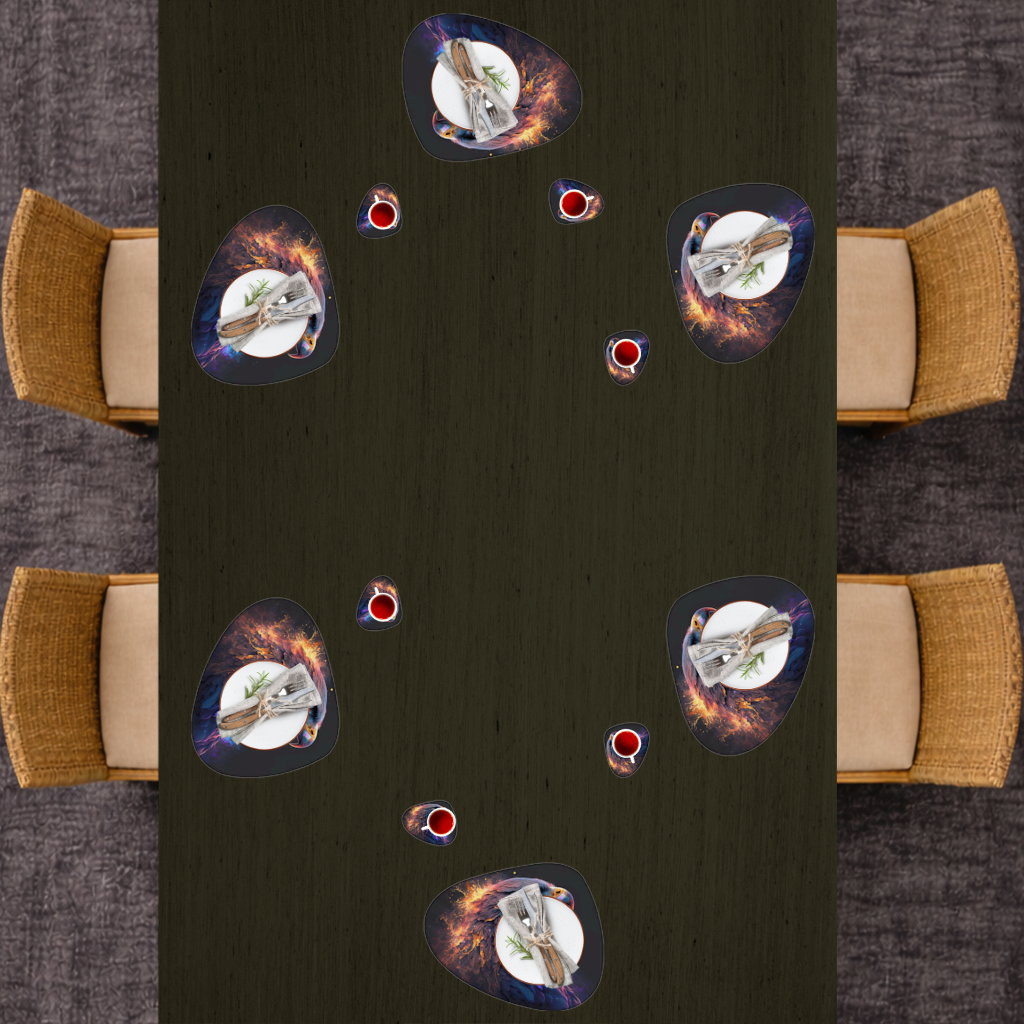 Kartal resmi  Güç ve özgürlüğün simgesi. Servis Tabağı Altlığı (12 Adet)