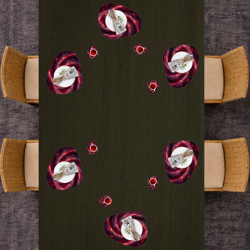 Uchiha Brothers Eternal Black Flames of Amaterasu Charger Plate Set  12 Pieces