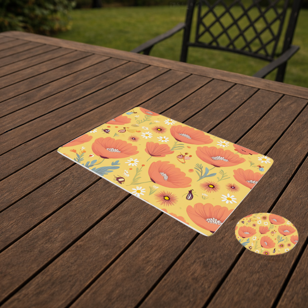 Floral  Insect Pattern  Colorful Design Charger Plate Set  12 Pieces