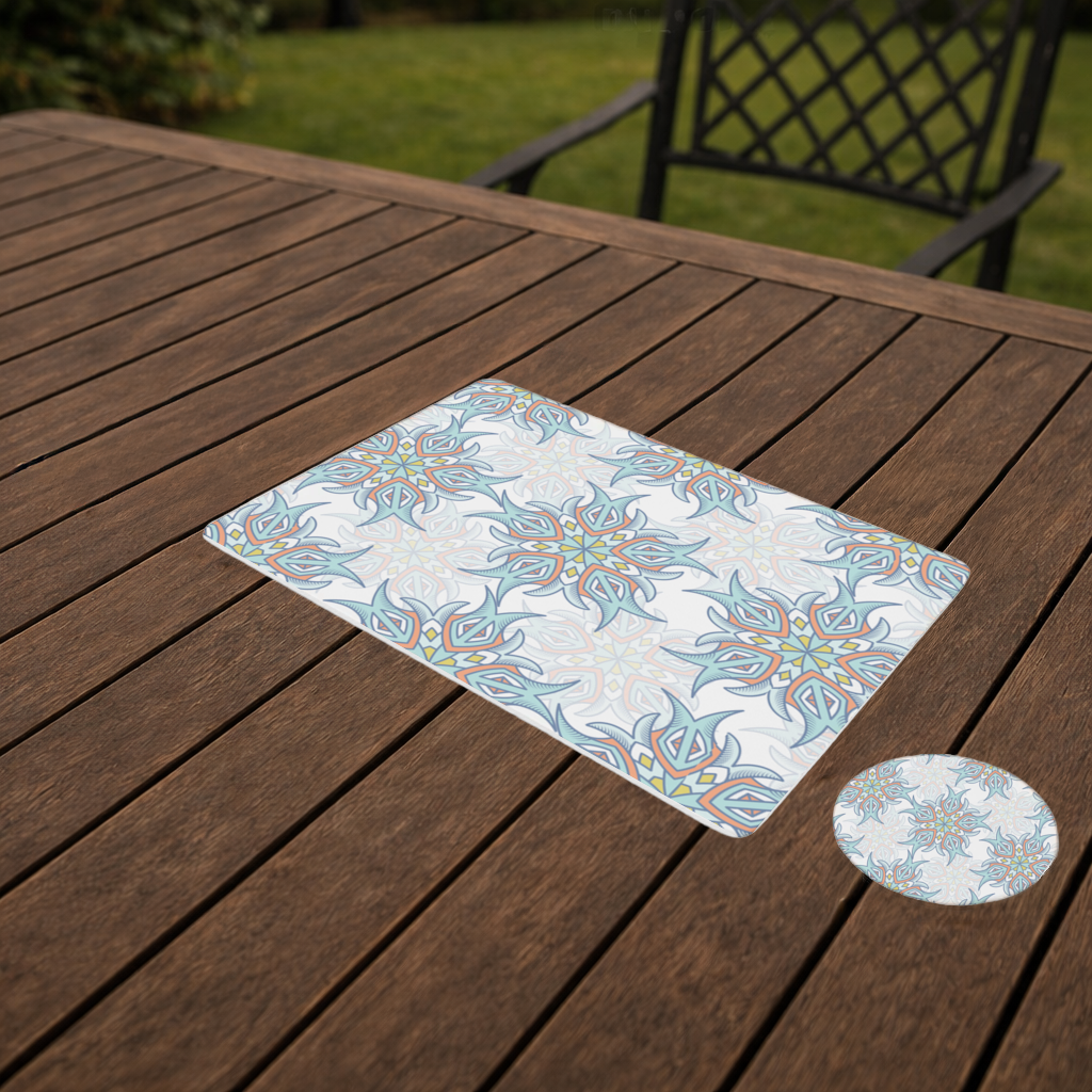 An abstract visual Charger Plate Set  12 Pieces