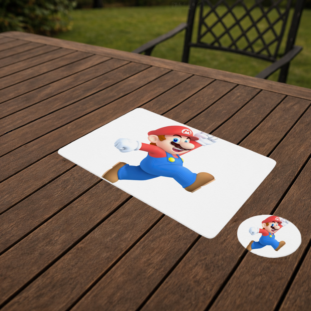 Retro Pixel Hero Design Charger Plate Set  12 Pieces