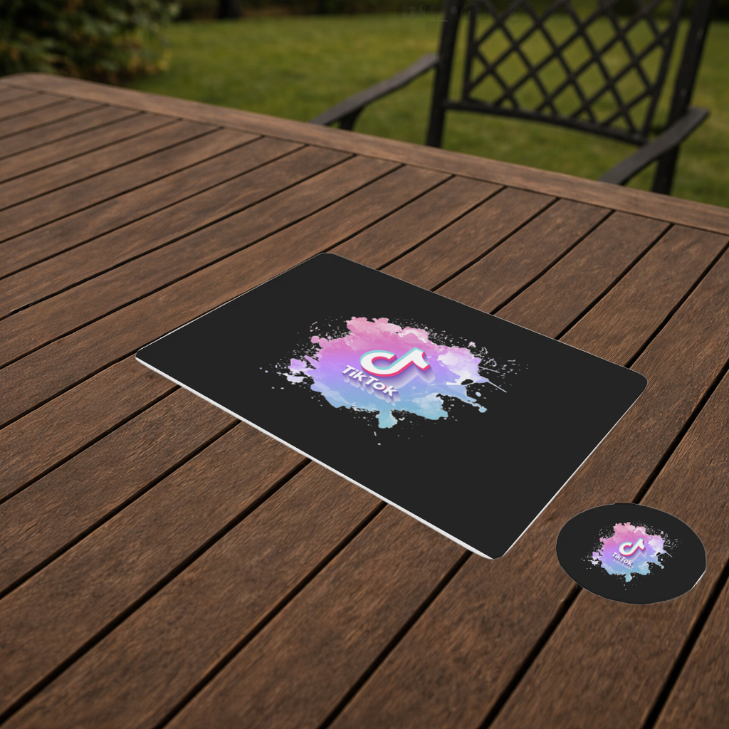 TikTok Logo with Watercolor Effect Charger Plate Set  12 Pieces