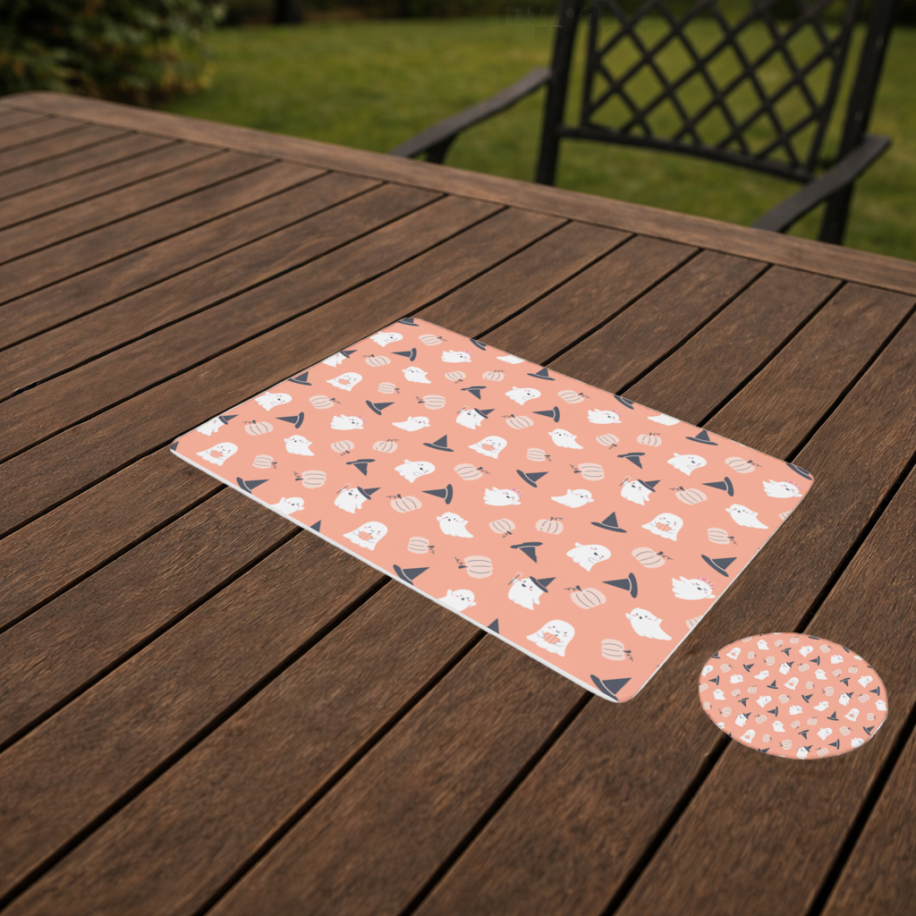 Cute Pumpkin and Witch Hat Ghost Pattern Charger Plate Set  12 Pieces