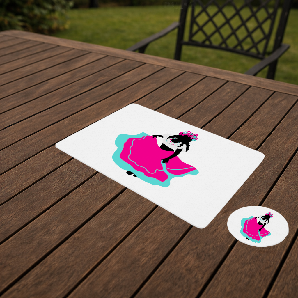 Mexican Folklorico Dancer Silhouette Charger Plate Set  12 Pieces