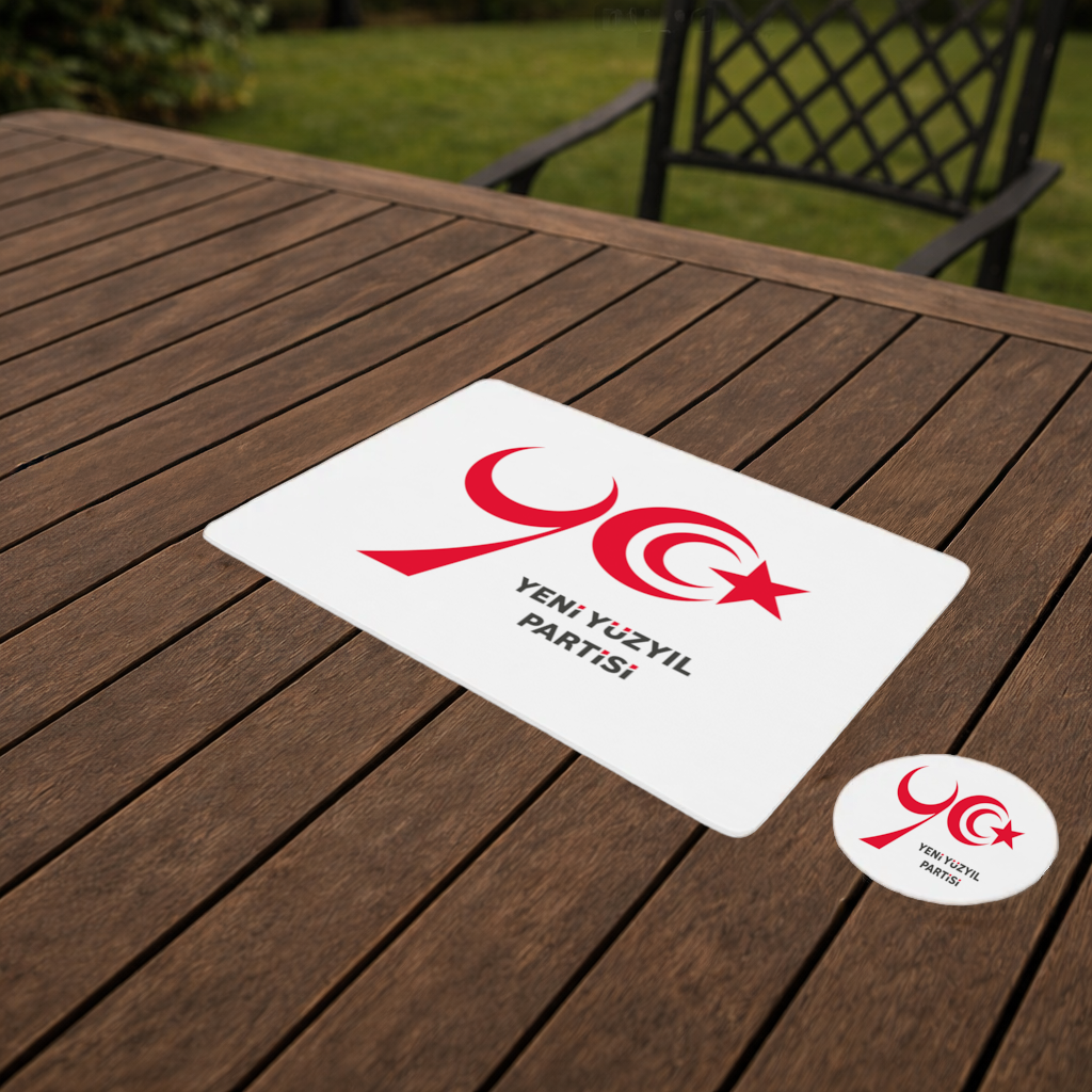 The Yeni Yüzyıl Party Logo on a White Background Charger Plate Set  12 Pieces