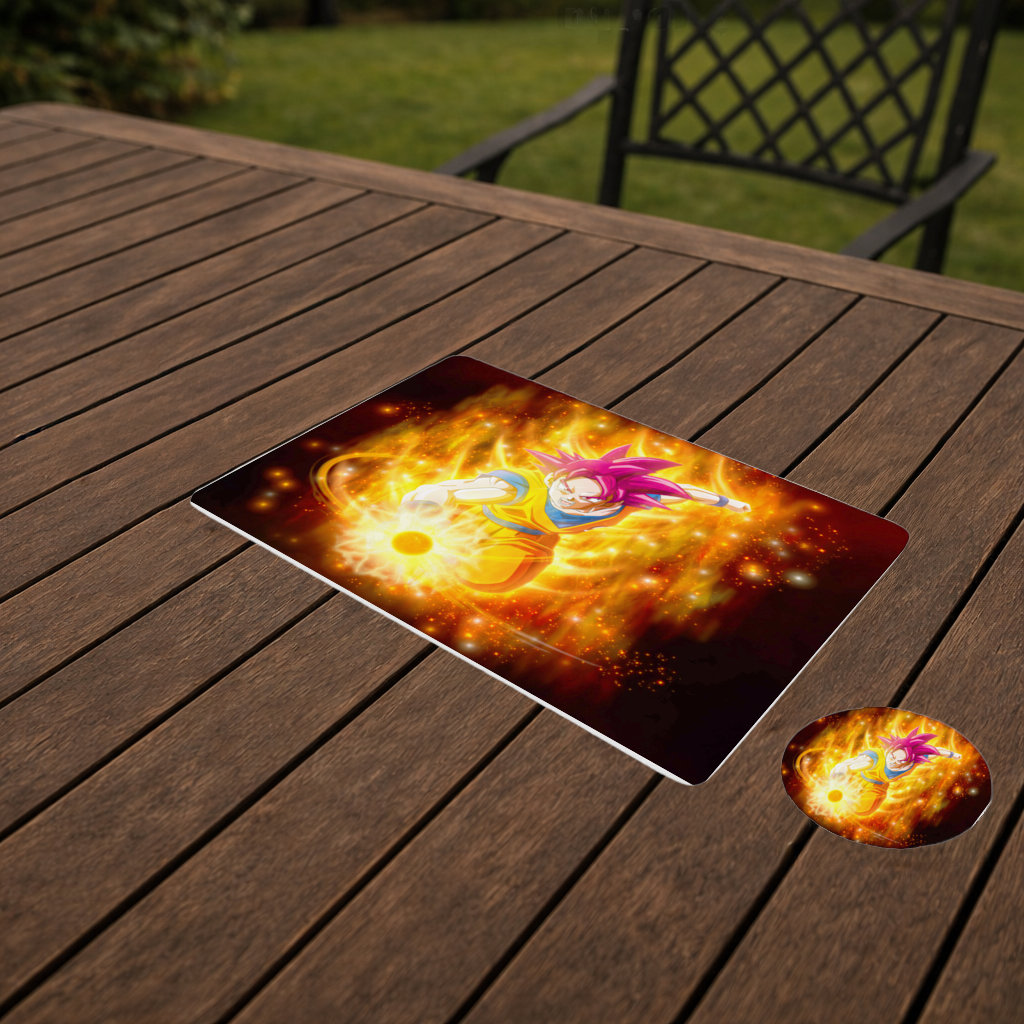 Fiery Pink Hair Warrior Charger Plate Set  12 Pieces