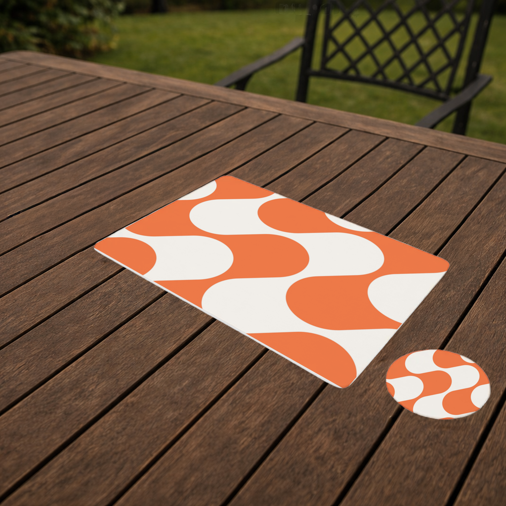 Retro 70s Orange Cream Groovy Curves