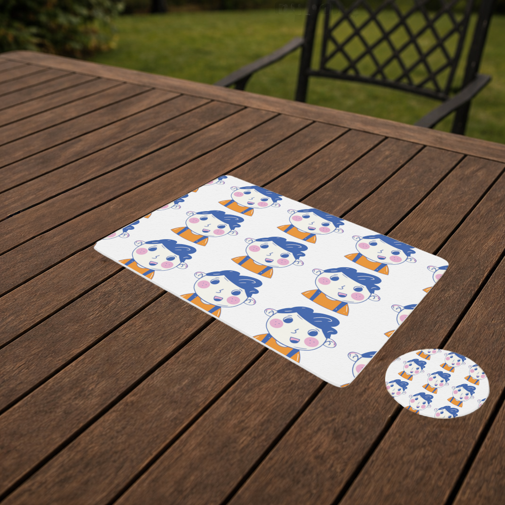 Cute Smiling Boy with Blue Hair 