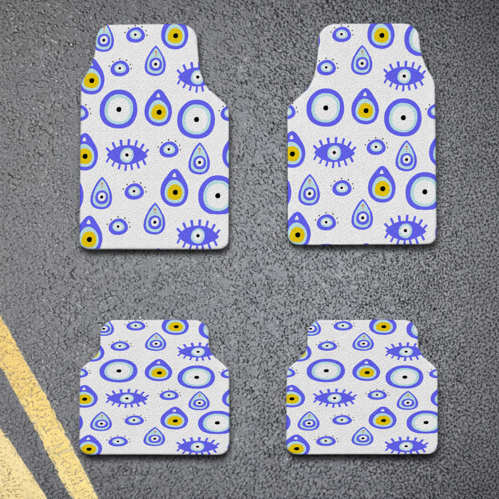 Evil Eye Pattern Car Floor Mats