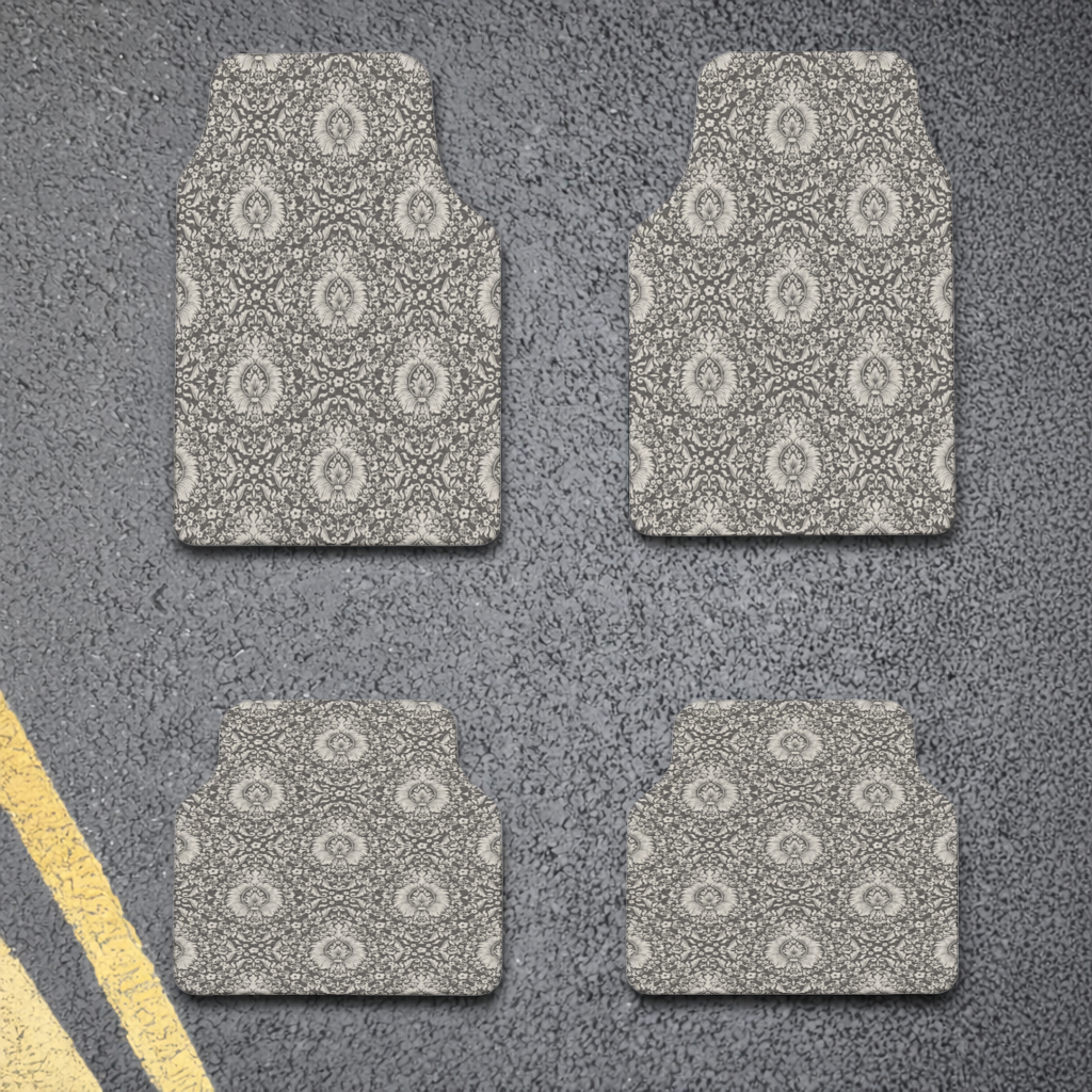 Classic Vintage Damask Floral Pattern Car Floor Mats