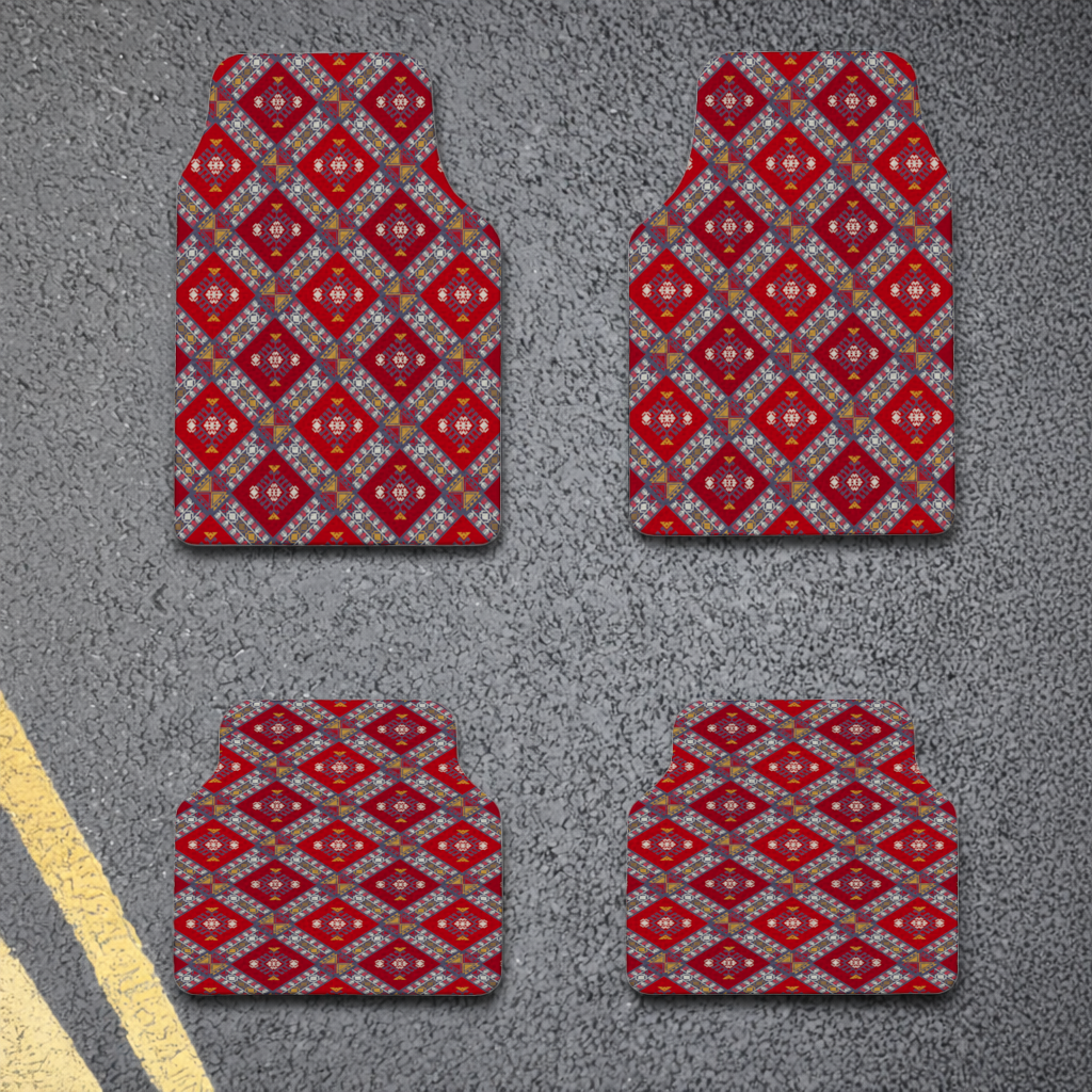 Traditional Kilim Pattern Motif Car Floor Mats