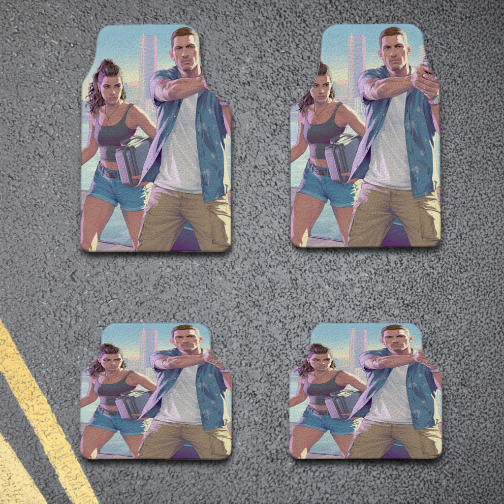 Vice City Showdown  Tropical Heist Duo Car Floor Mats