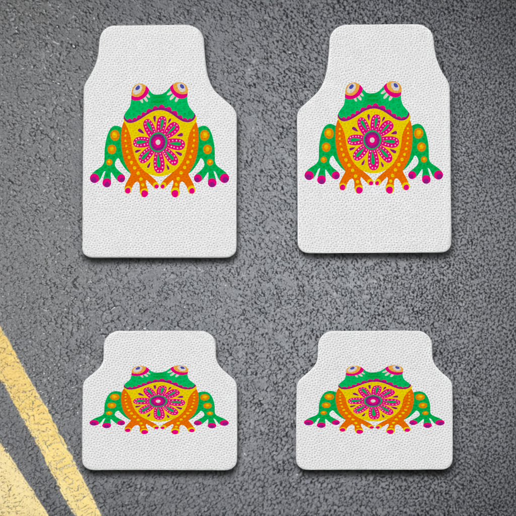 Mexican Alebrije Frog Car Floor Mats