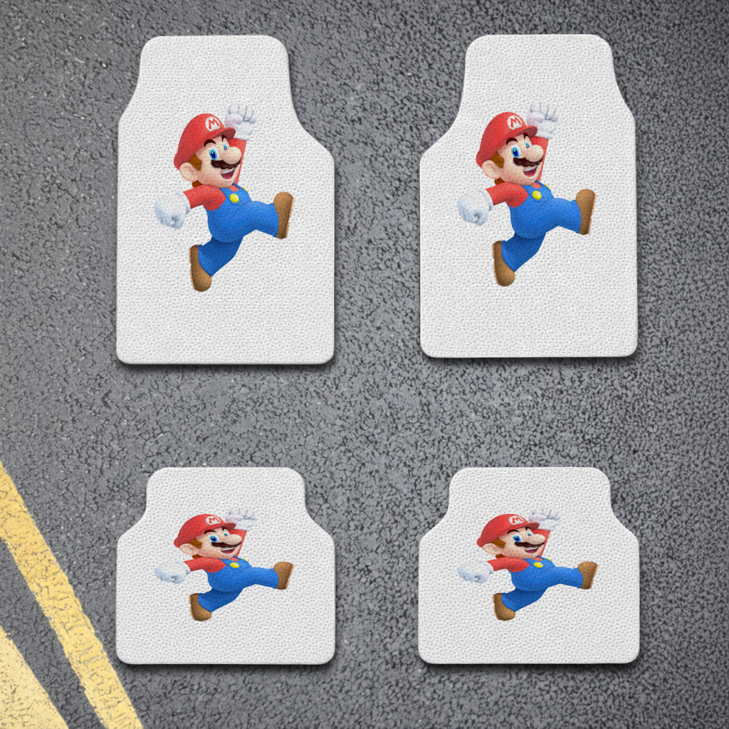 Retro Pixel Hero Design Car Floor Mats