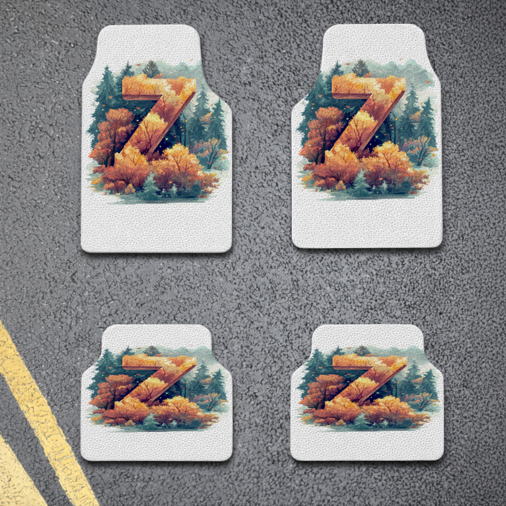 Autumn Leaf Forest Letter Z Car Floor Mats