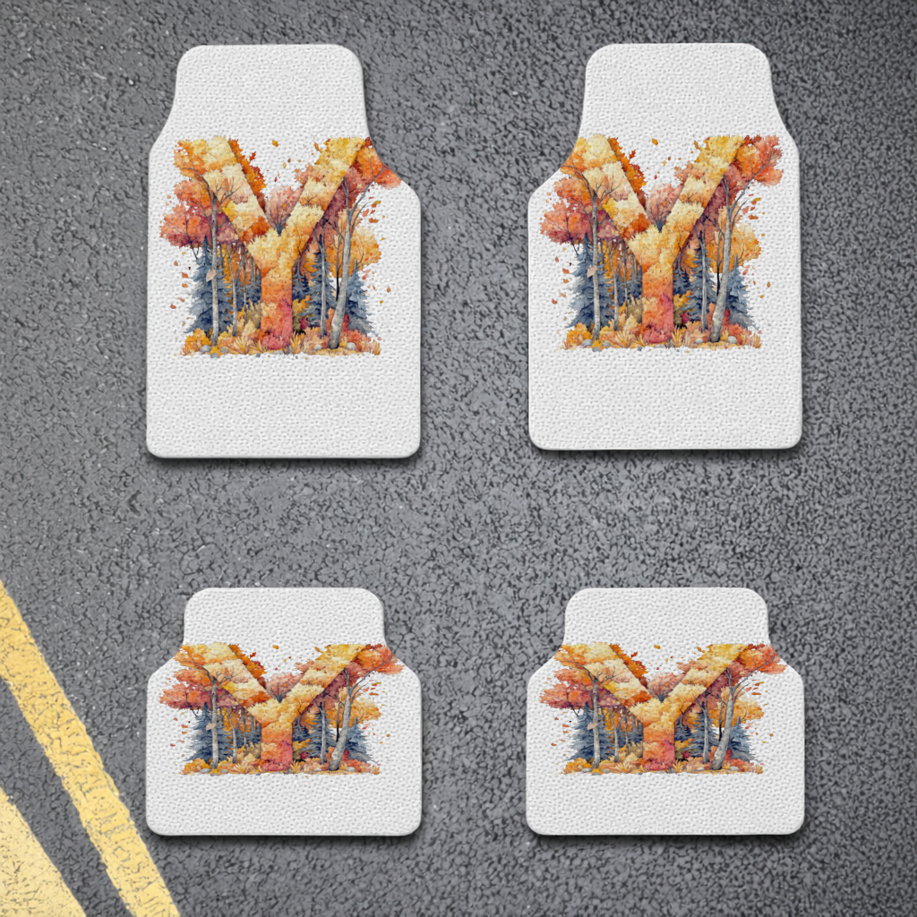 Autumn Forest Letter Y Car Floor Mats