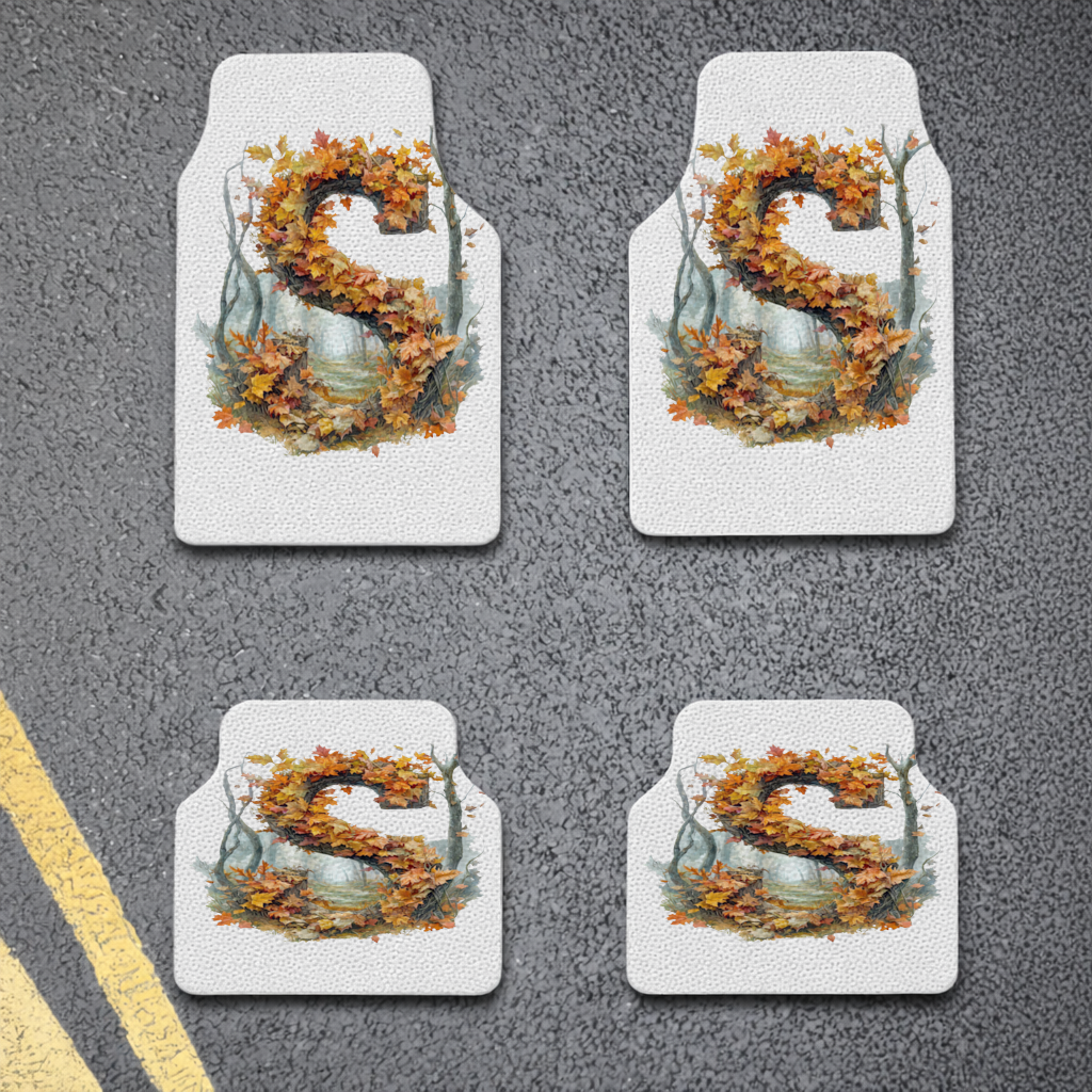 Autumn Maple Leaf Letter S Car Floor Mats