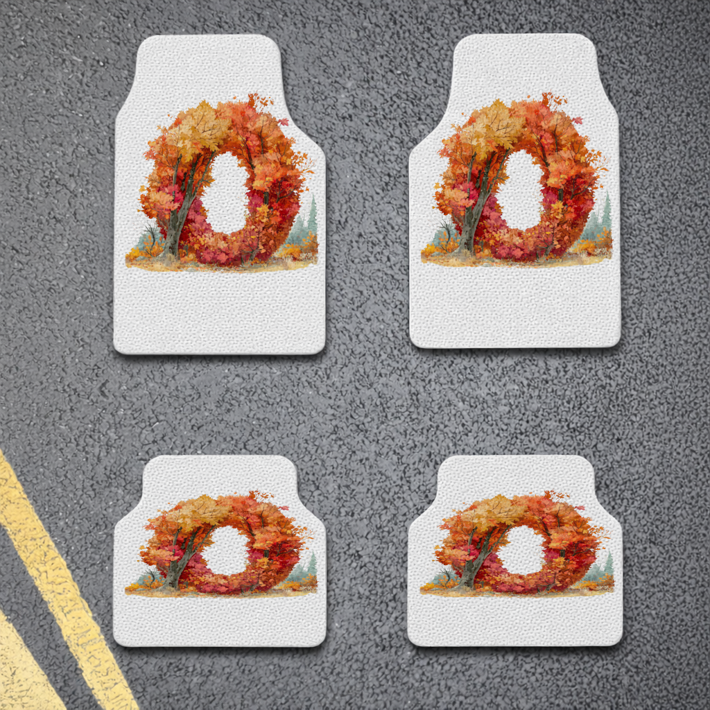 Autumn Leaf Letter O Car Floor Mats