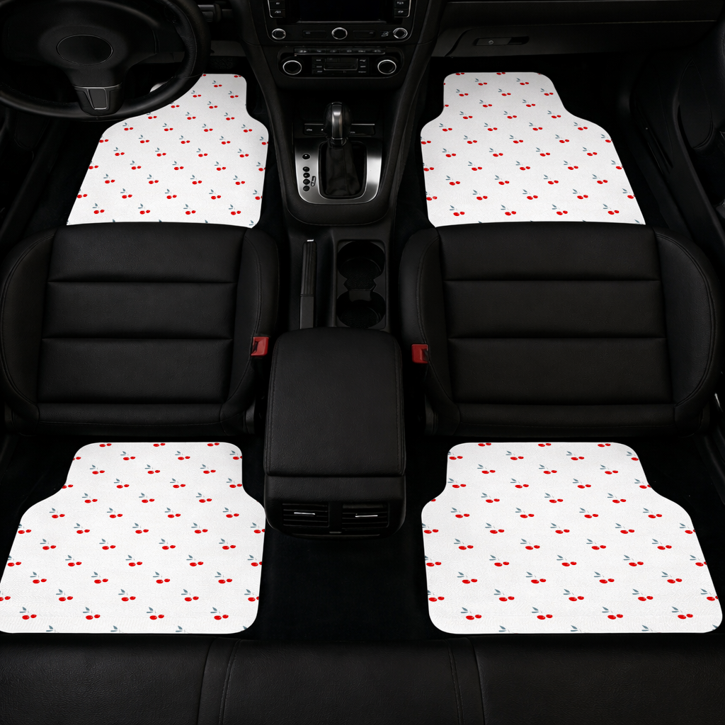 Minimal Cherry Repeat Pattern Background Car Floor Mats