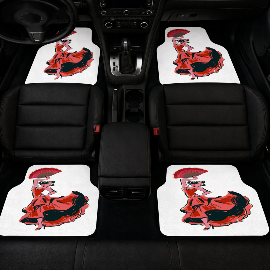 Flamenco Dancer with Fan Illustration 