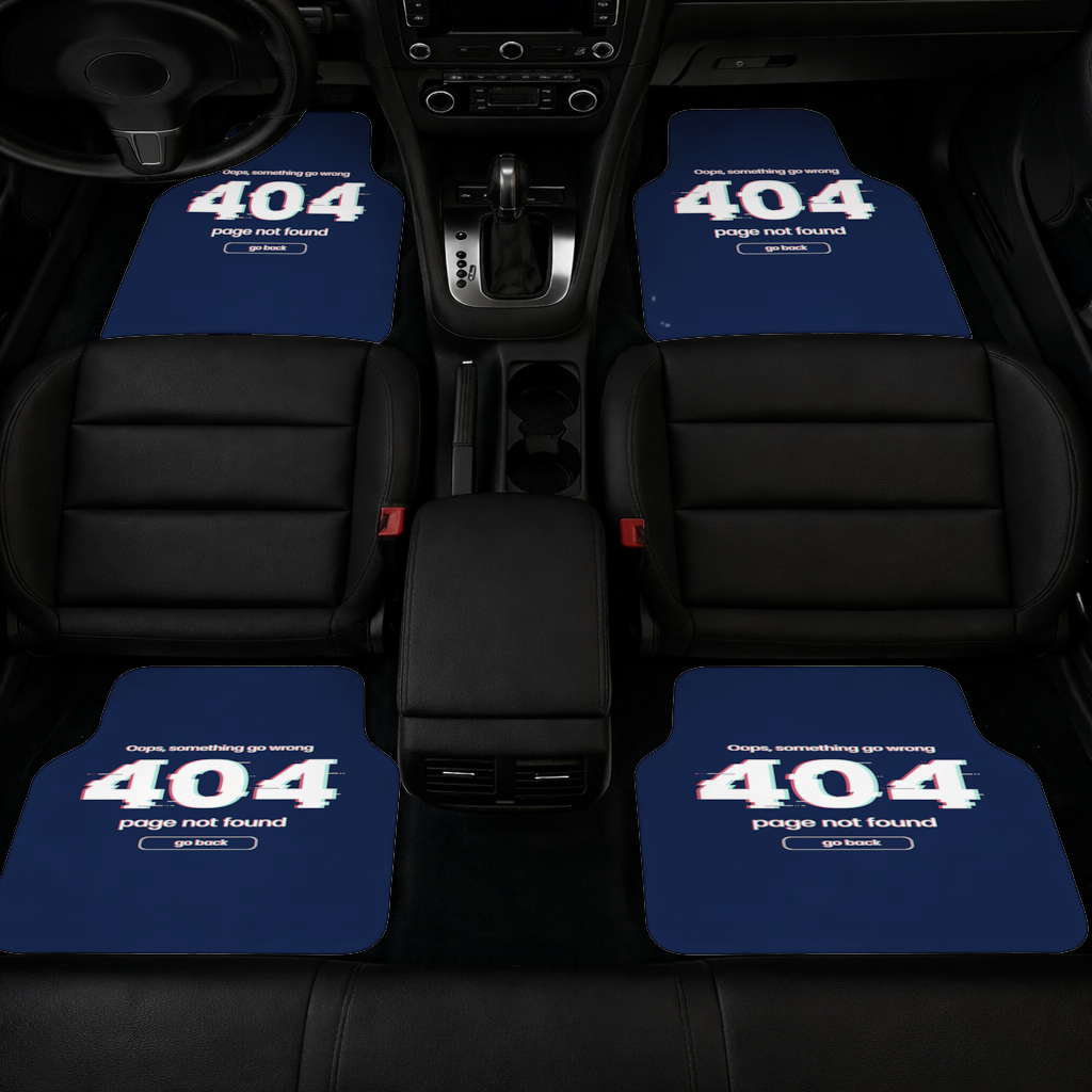 404 Error Glitch Design Car Floor Mats