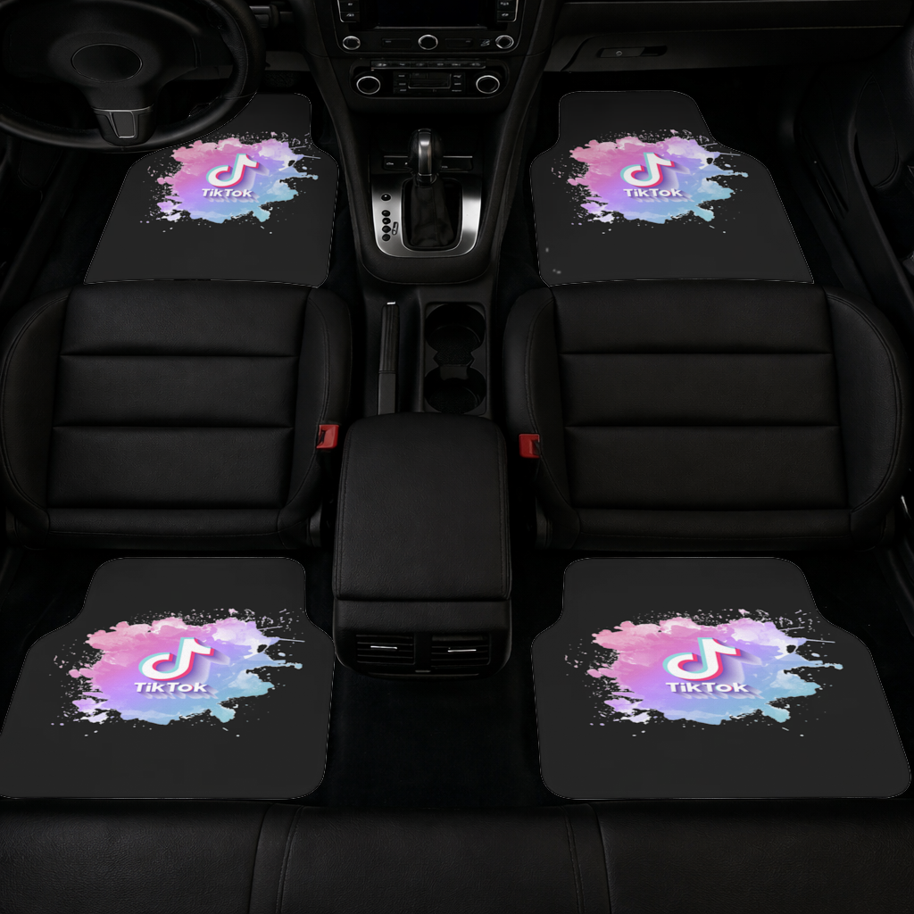 TikTok Logo with Watercolor Effect Car Floor Mats