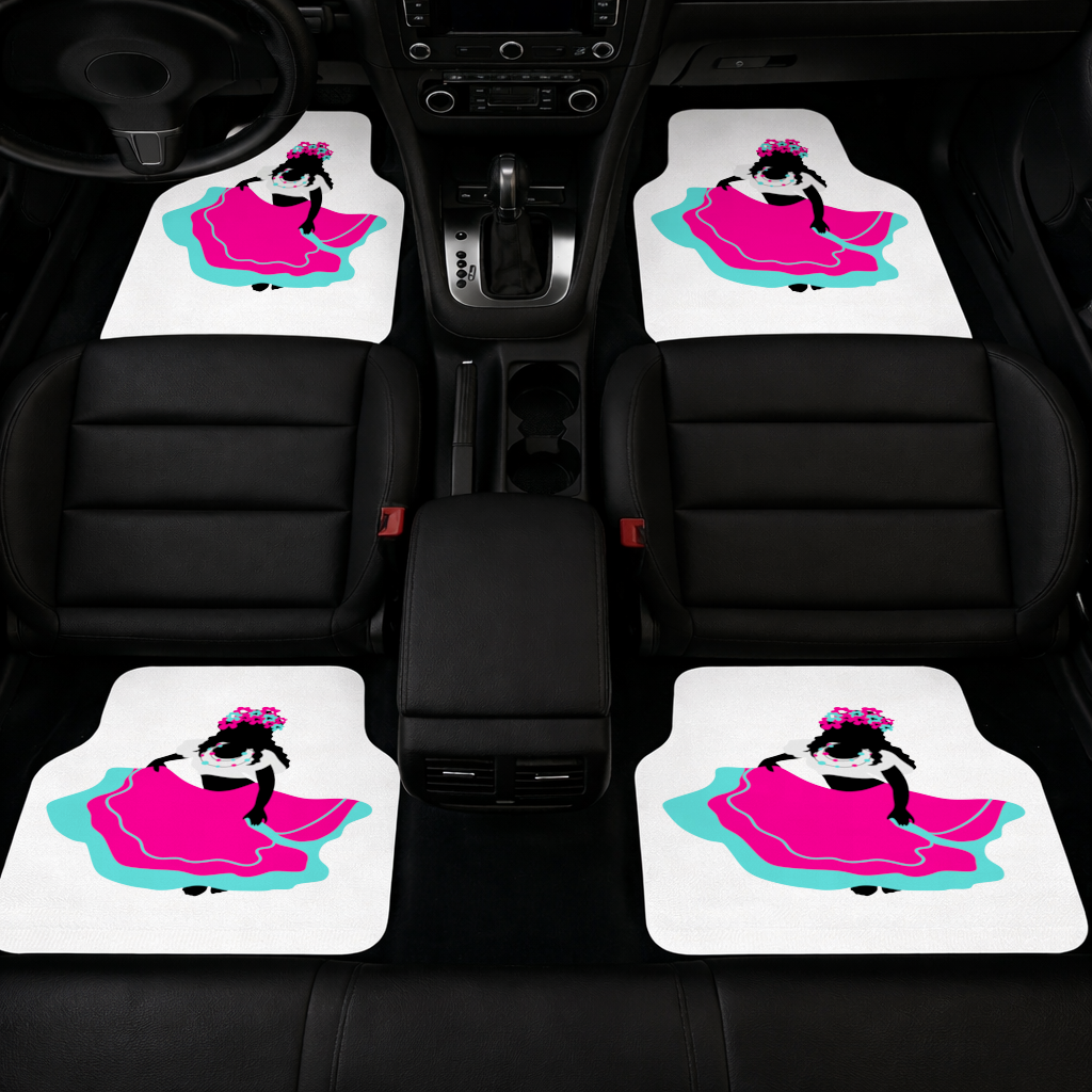 Mexican Folklorico Dancer Silhouette Car Floor Mats