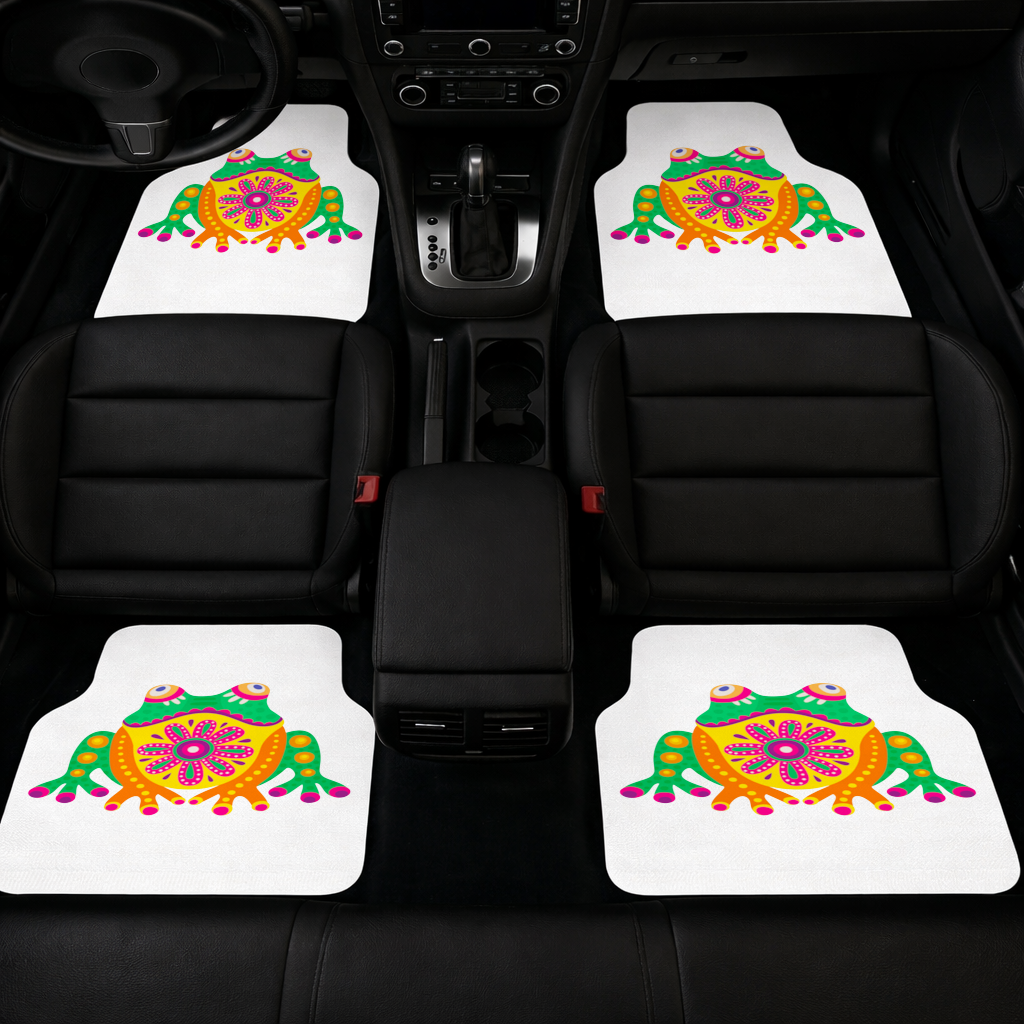 Mexican Alebrije Frog Car Floor Mats
