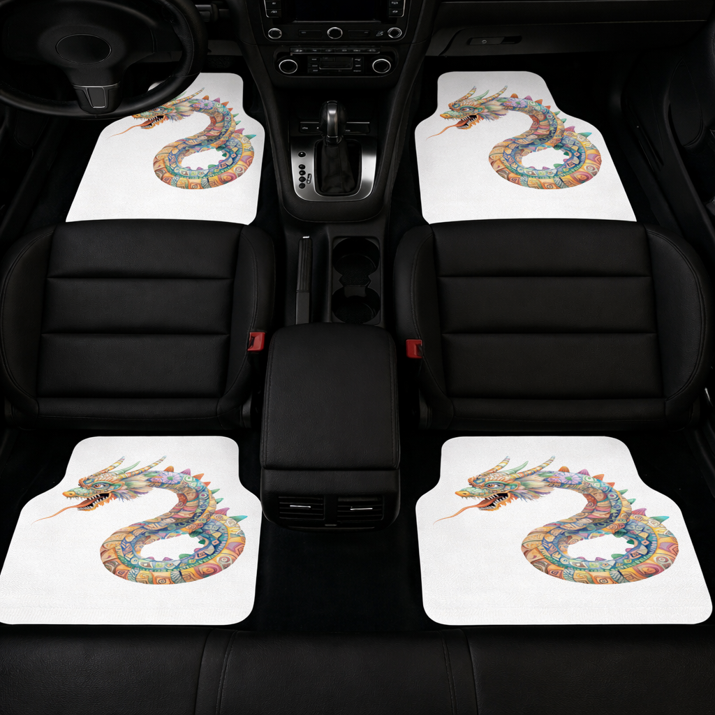 Colorful Mosaic Chinese Dragon Car Floor Mats
