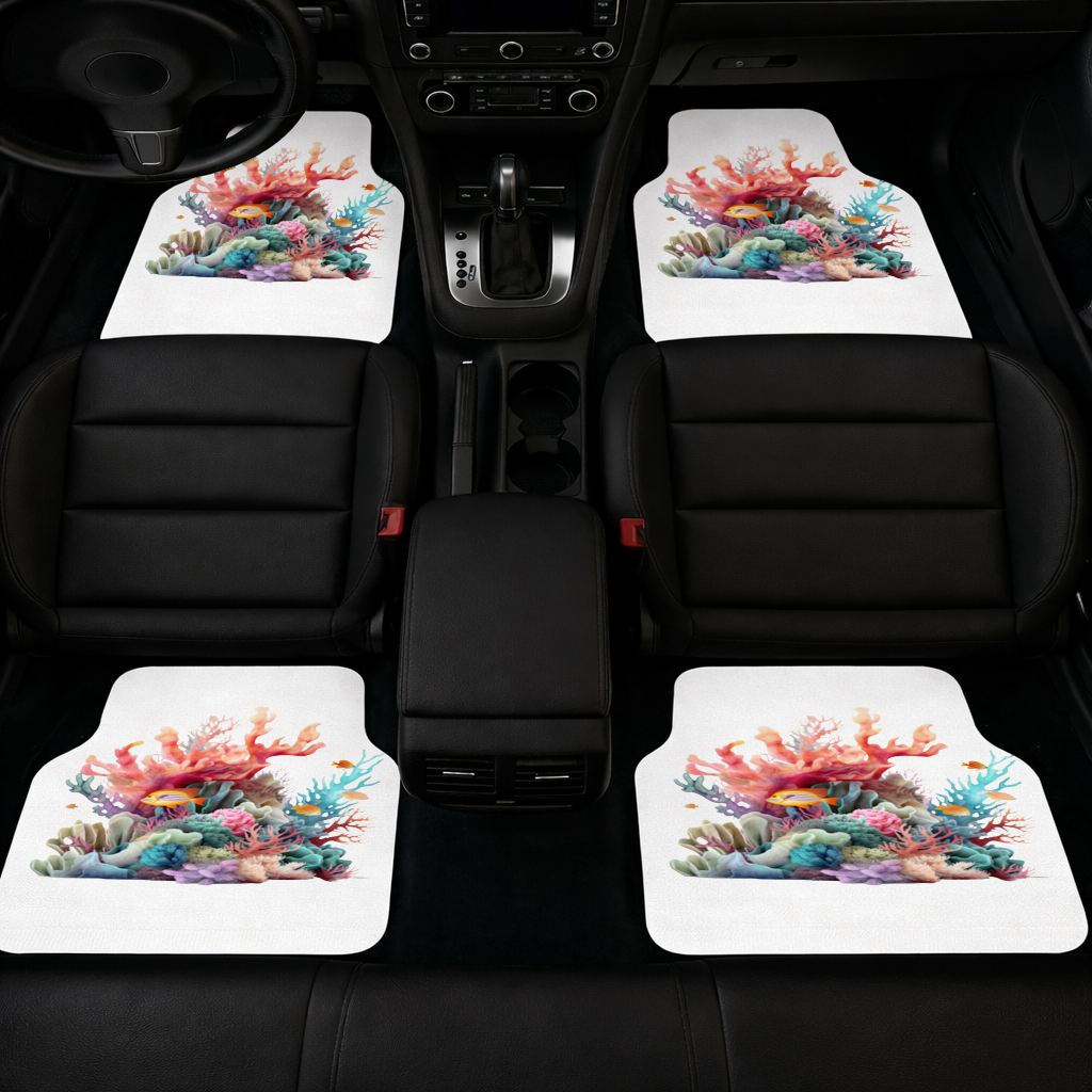 Vibrant Coral Reef and Tropical Fish Car Floor Mats