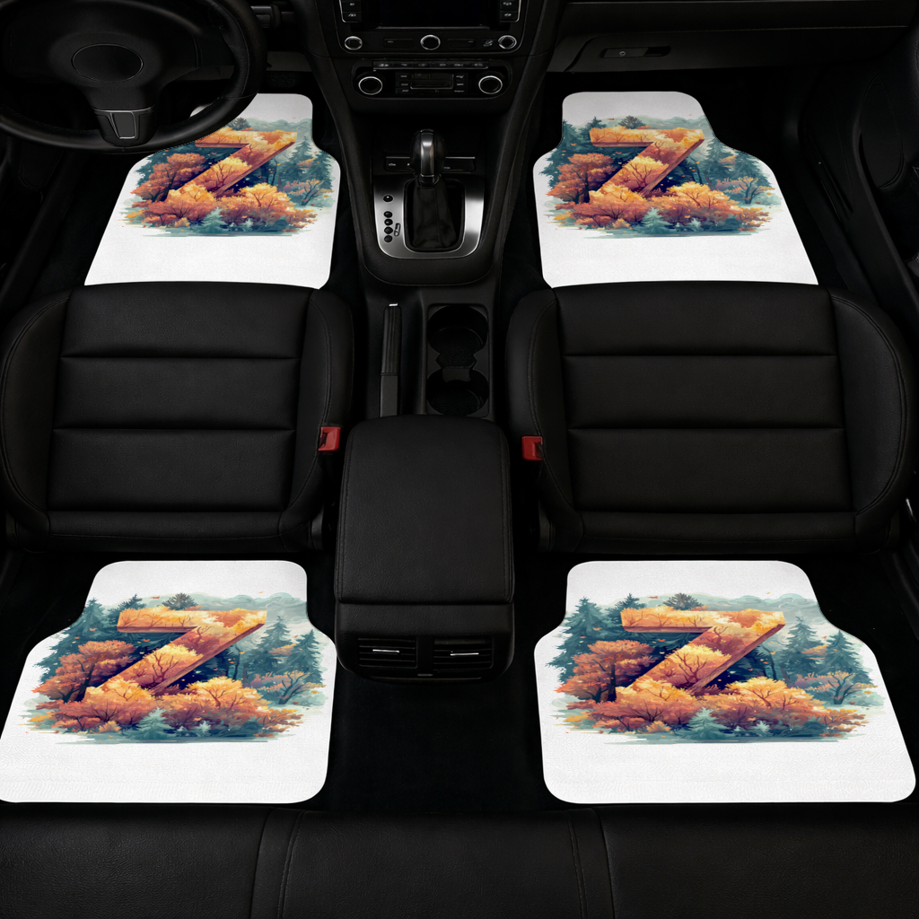 Autumn Leaf Forest Letter Z Car Floor Mats