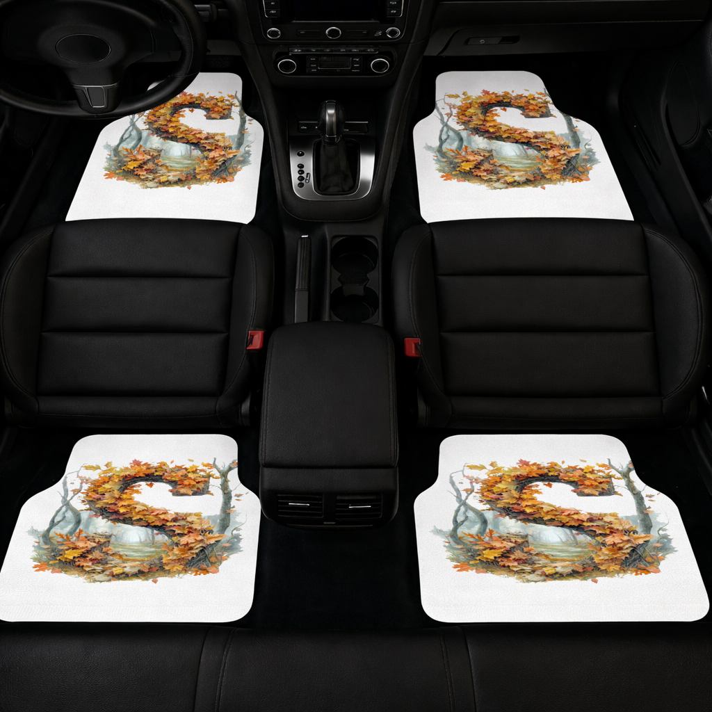 Autumn Maple Leaf Letter S Car Floor Mats