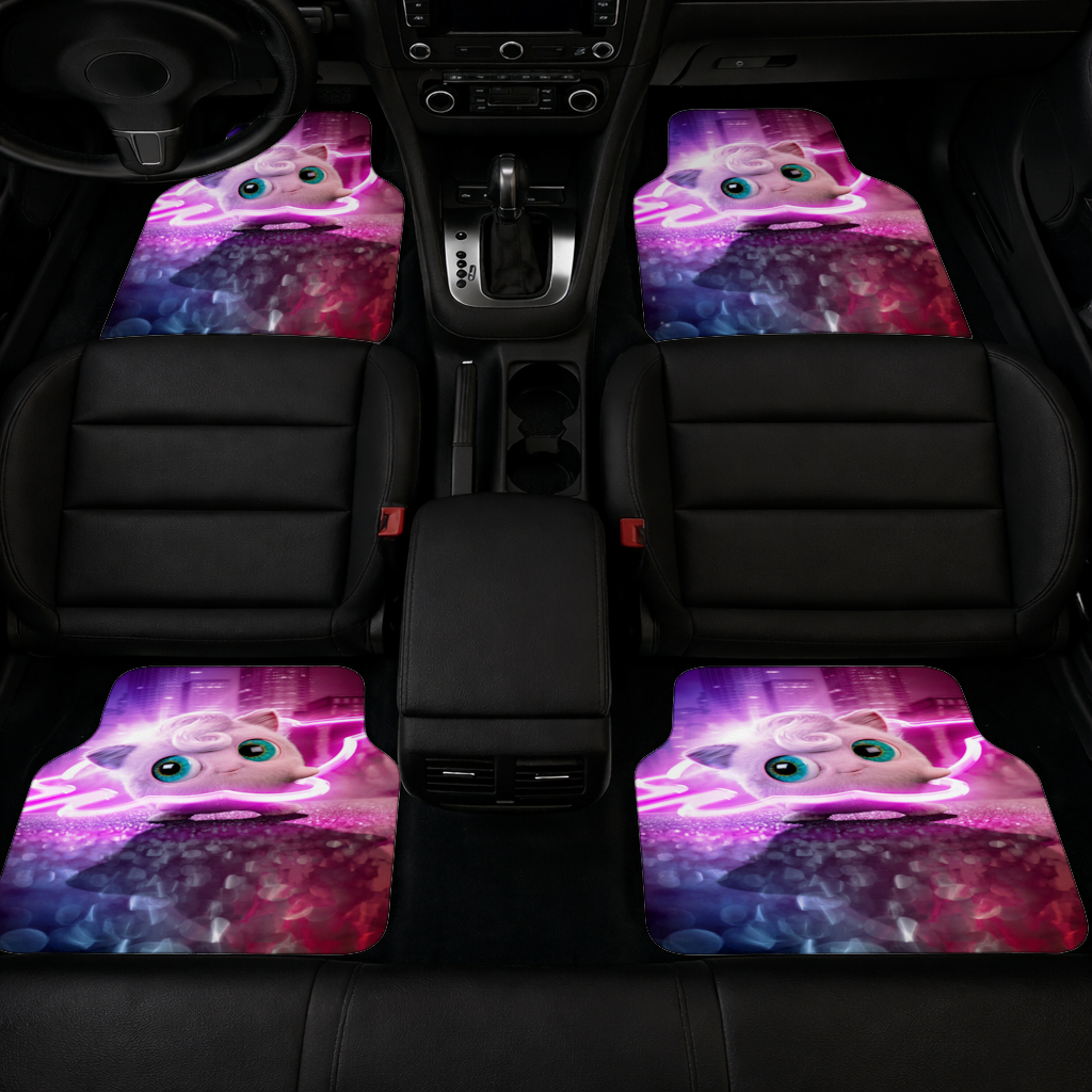 Cyberpunk Pink Fluffy Creature Car Floor Mats