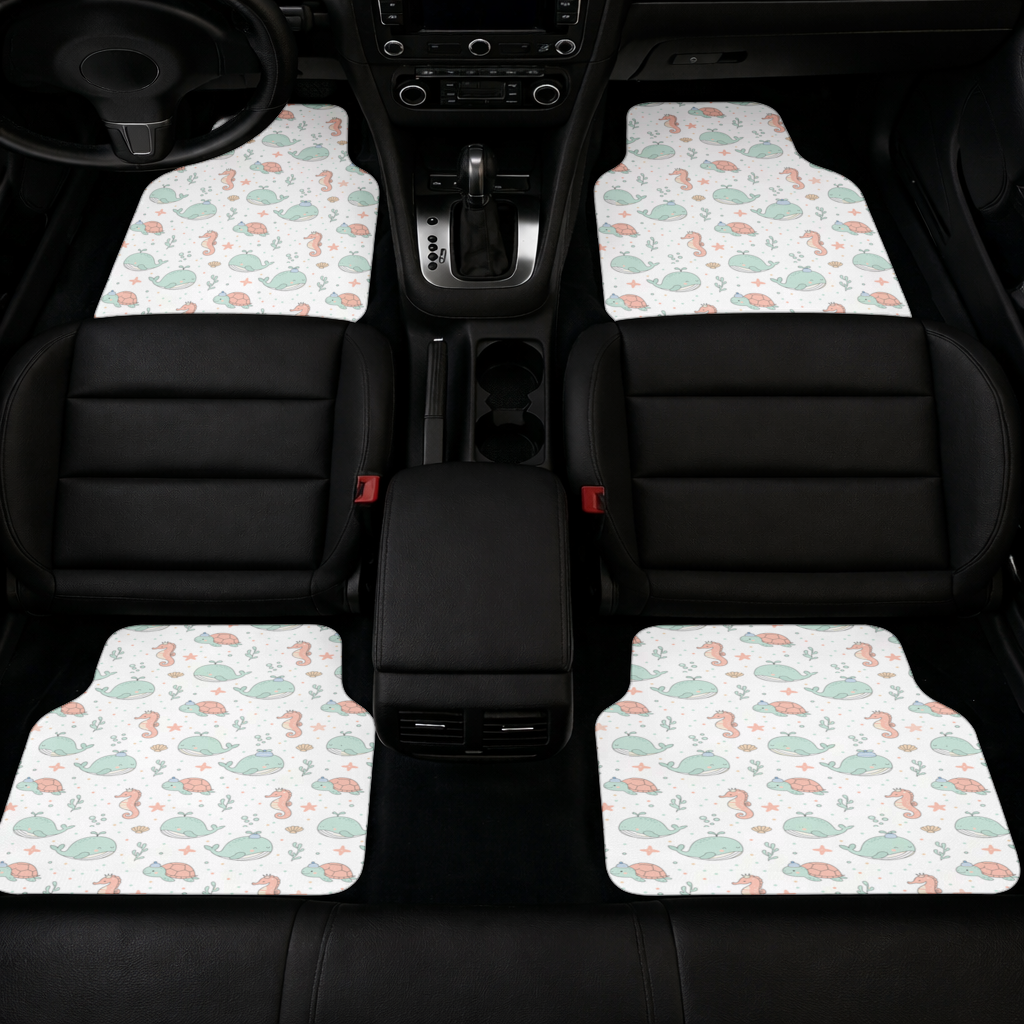 Cute Sea Animals Pattern Car Floor Mats