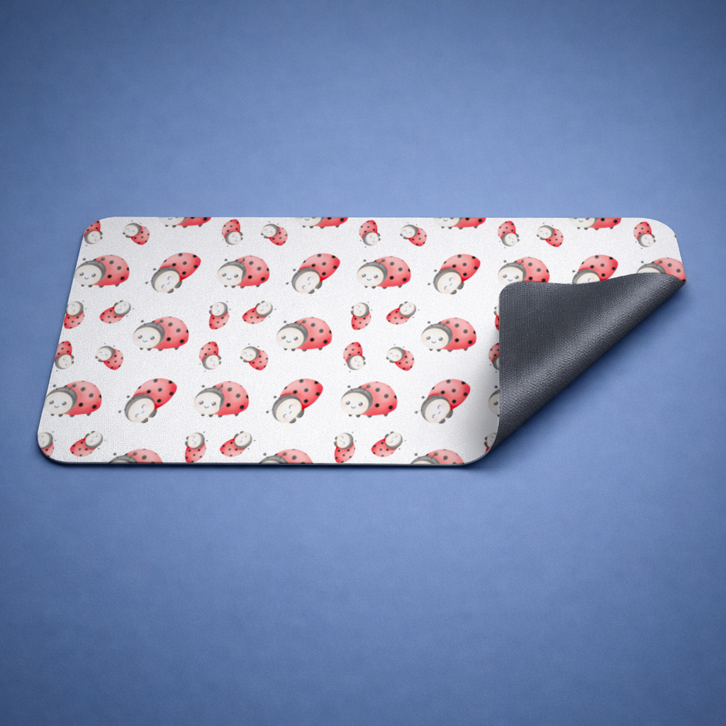 Cute Kawaii Ladybug Pattern Mouse Pad