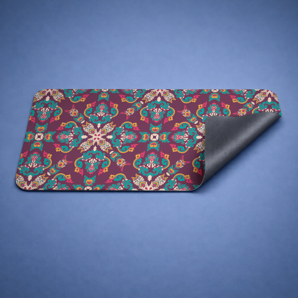 Colorful Ottoman Inspired Mandala Pattern Mouse Pad