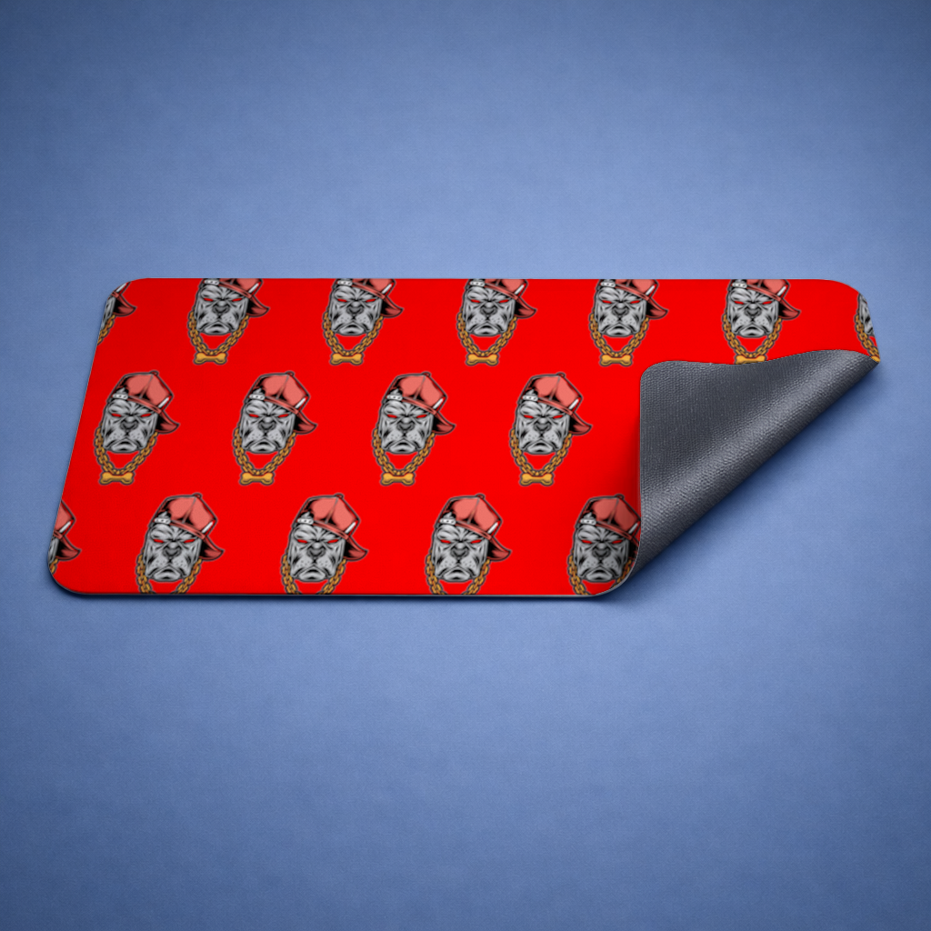 Hip Hop Style Gangster Dog Illustration Mouse Pad