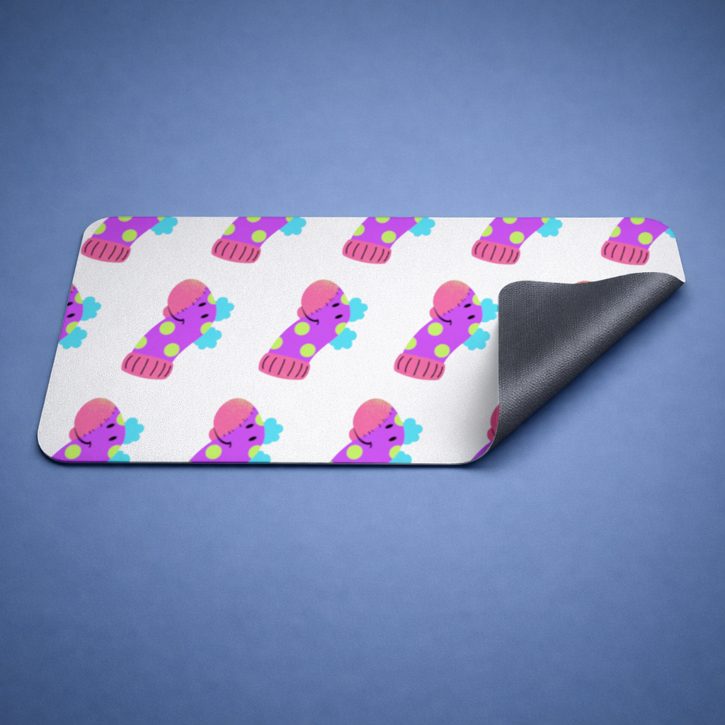 Sevimli Renkli Dinozor Çizimi Mouse Pad