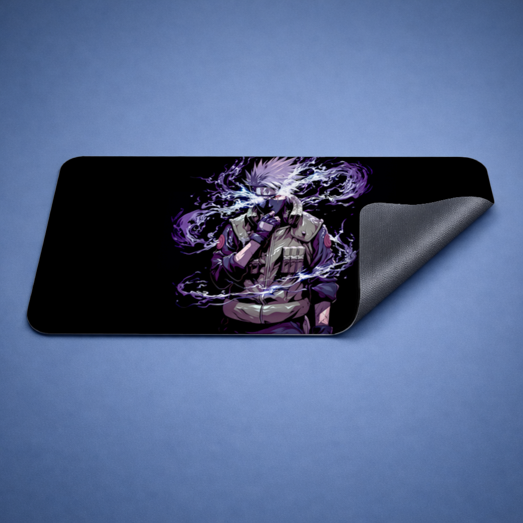 Kakashi Hatake  The Surge of Purple Lightning Mouse Pad