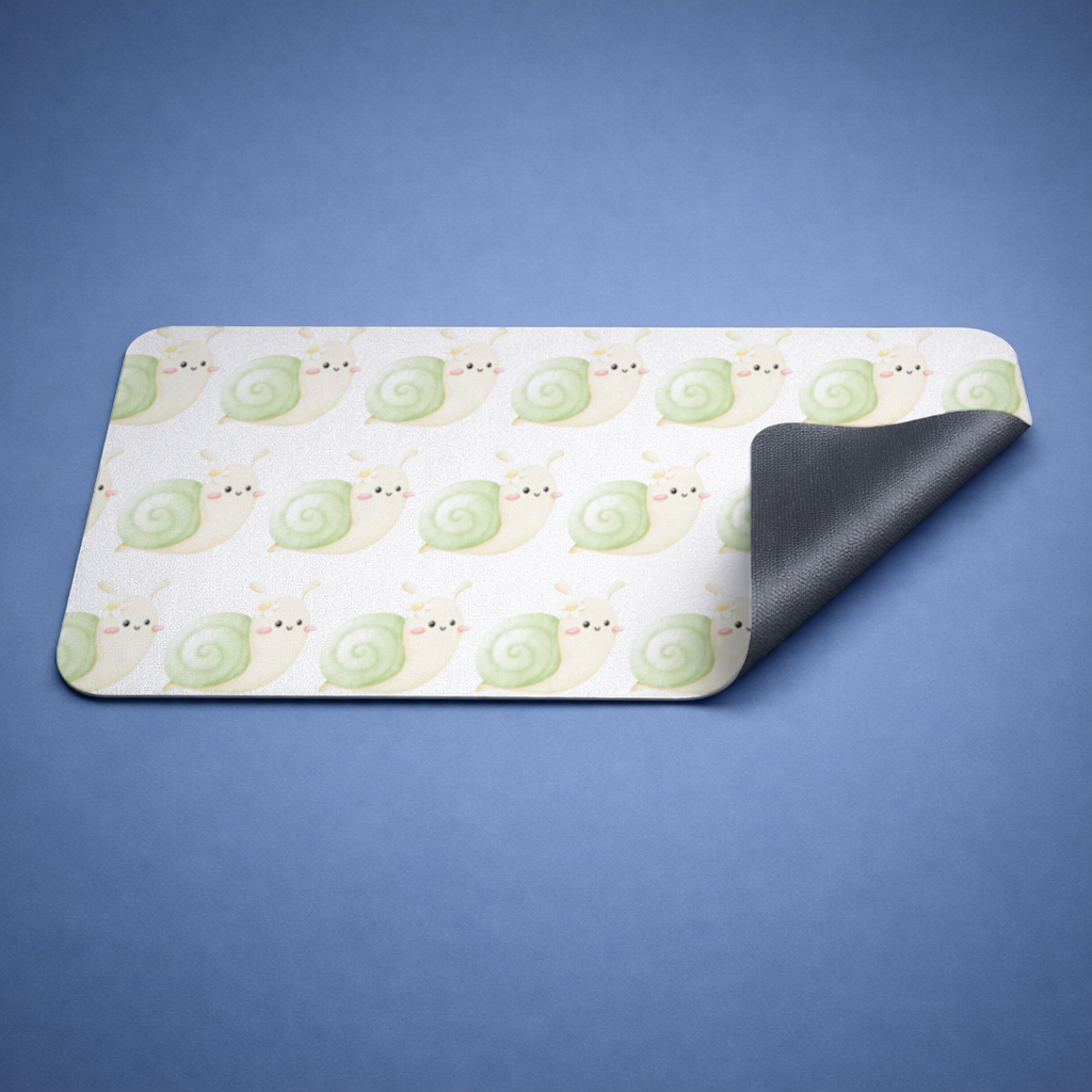 Cute Snail Illustration Mouse Pad