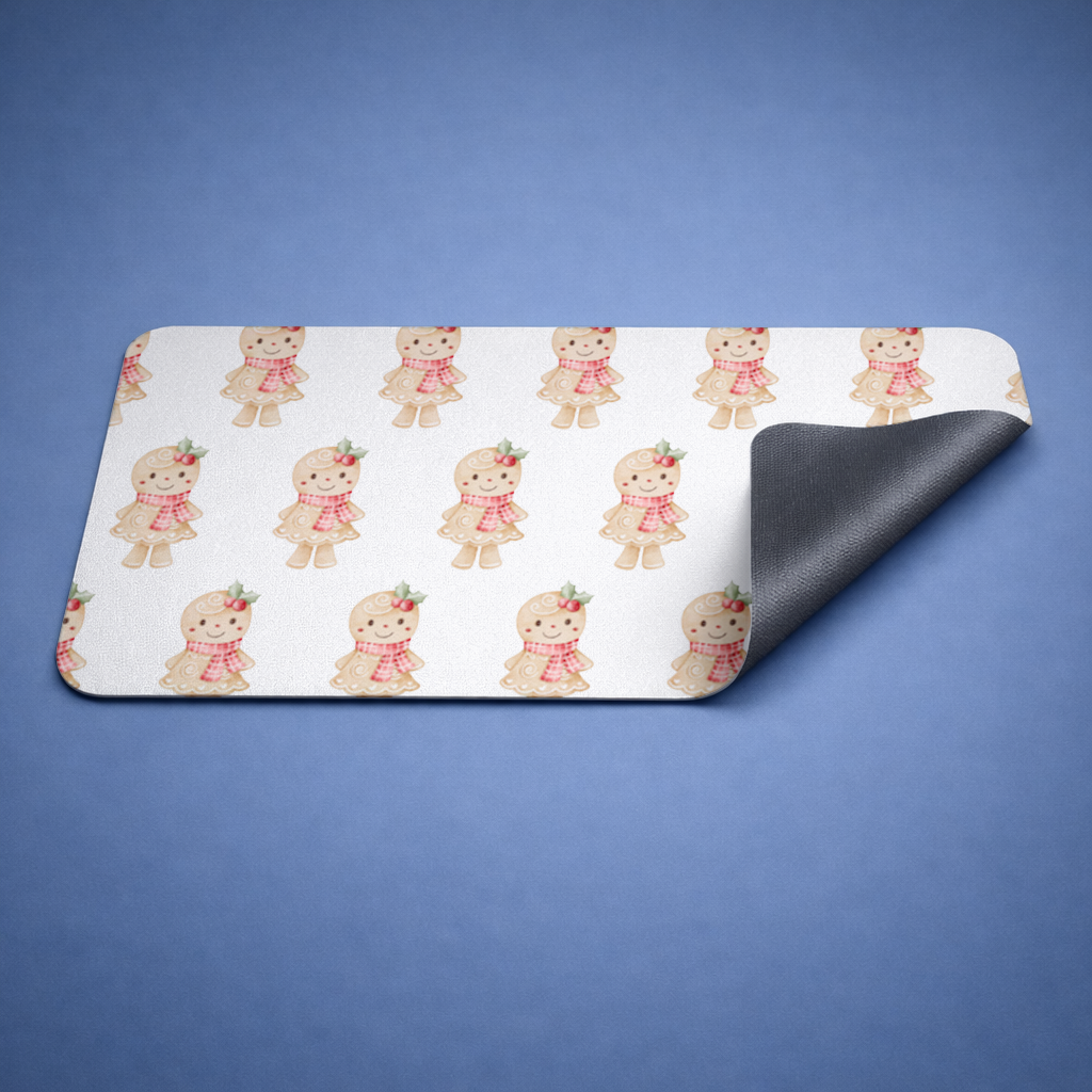 Cute Gingerbread Cookie Character Mouse Pad