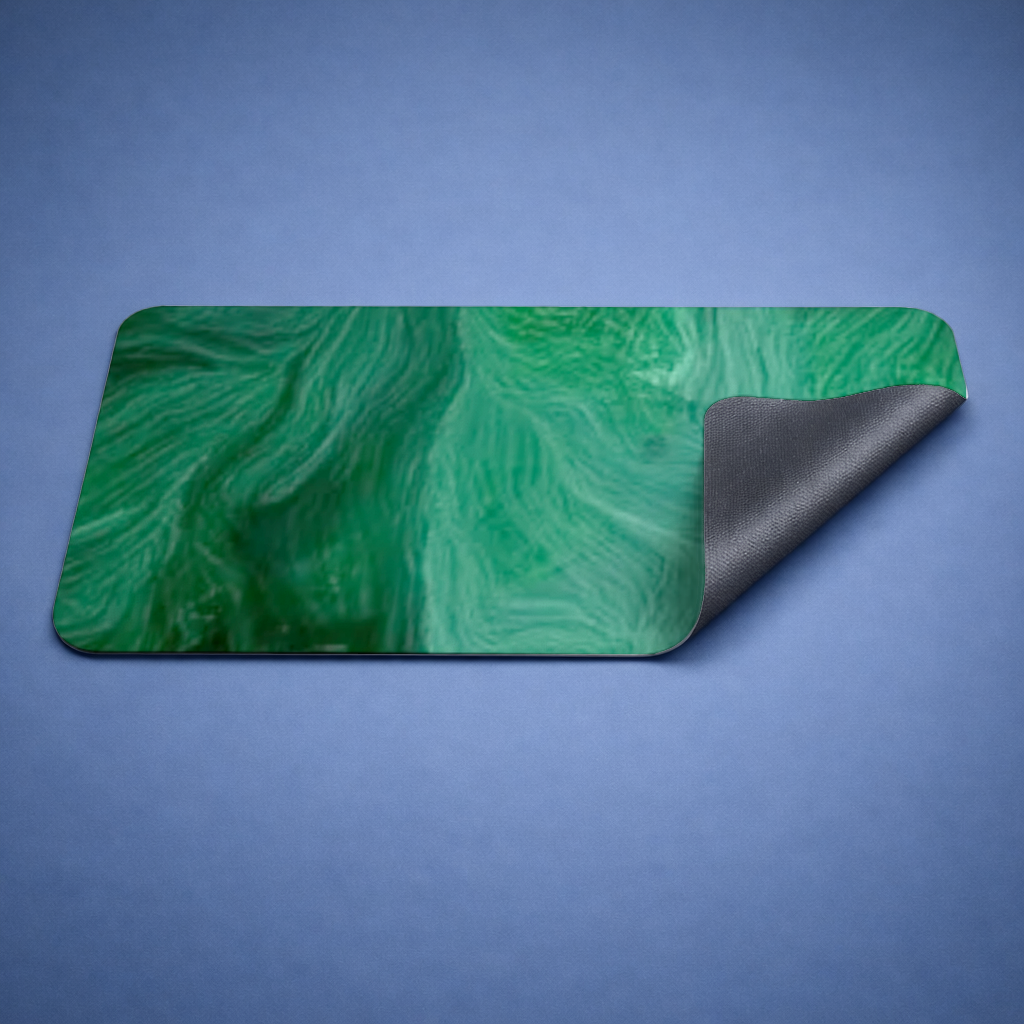 Yeşil ve siyah ebru. Mouse Pad