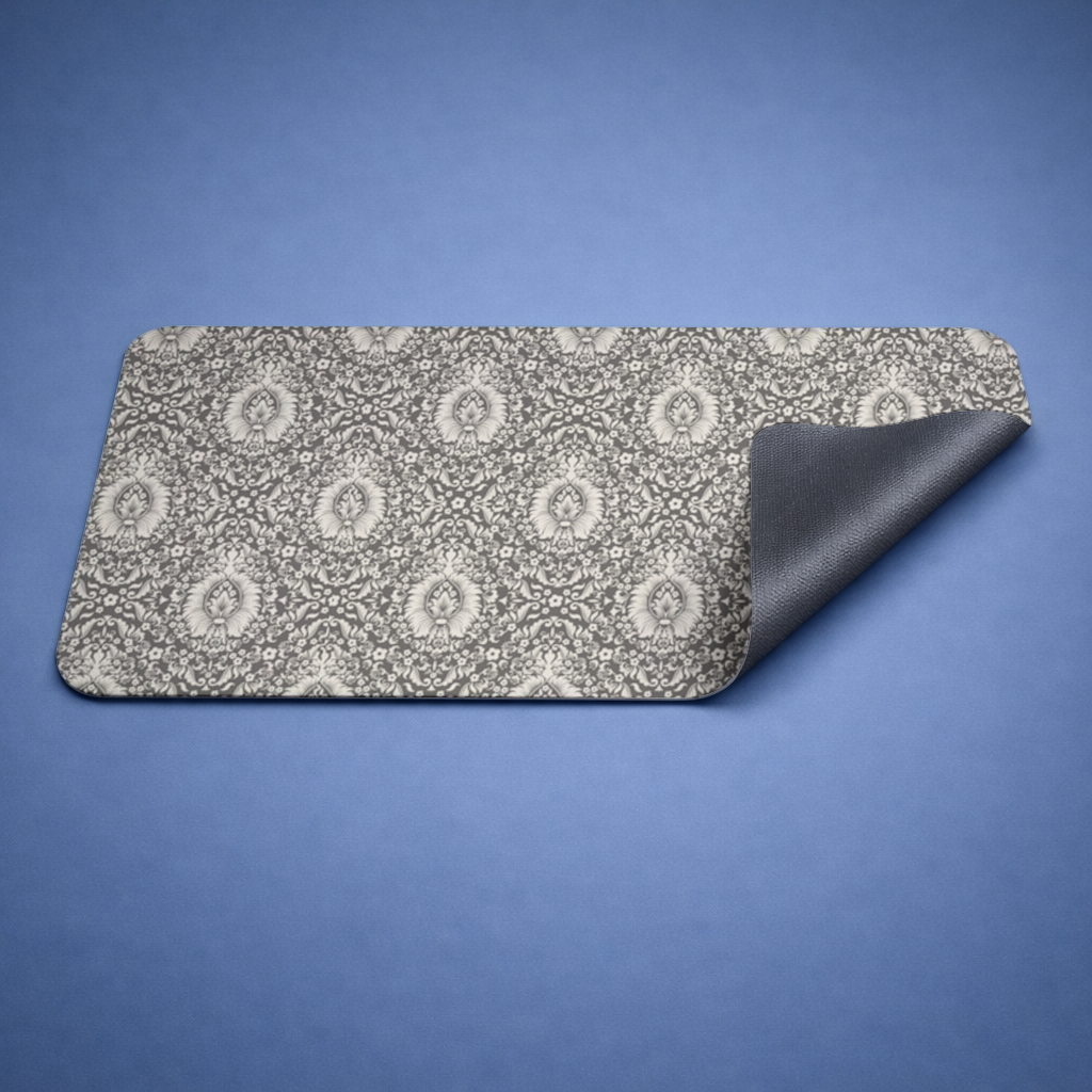 Classic Vintage Damask Floral Pattern Mouse Pad
