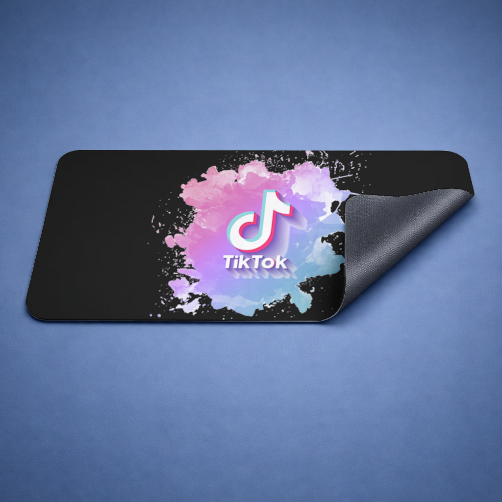 TikTok Logo with Watercolor Effect Mouse Pad