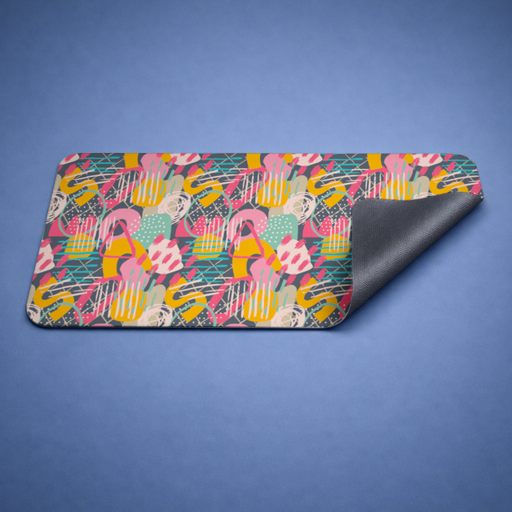 Abstract Geometric Doodle Mouse Pad