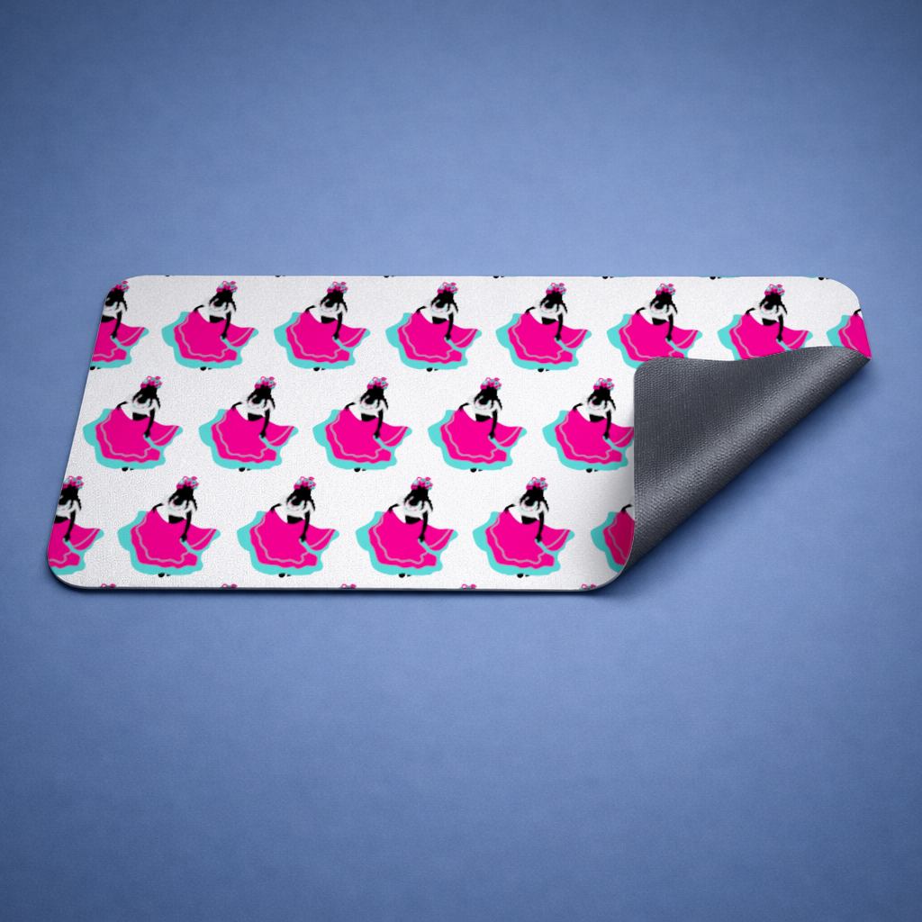 Mexican Folklorico Dancer Silhouette Mouse Pad